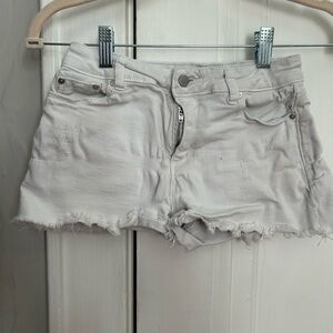 Tractr White Denim Shorts